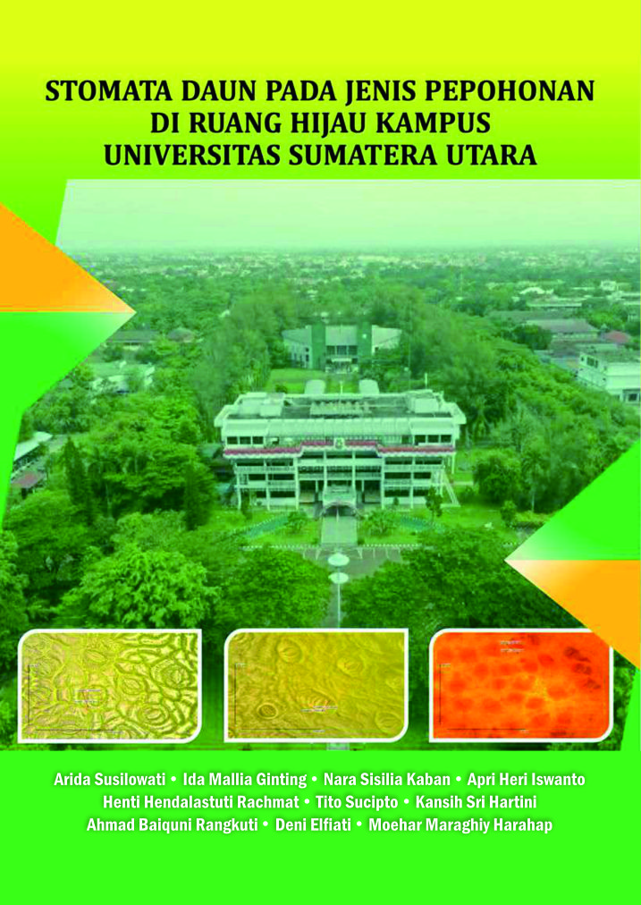 Cover dari Stomata daun pada jenis pepohonan di ruang hijau kampus Universitas Sumatera Utara
